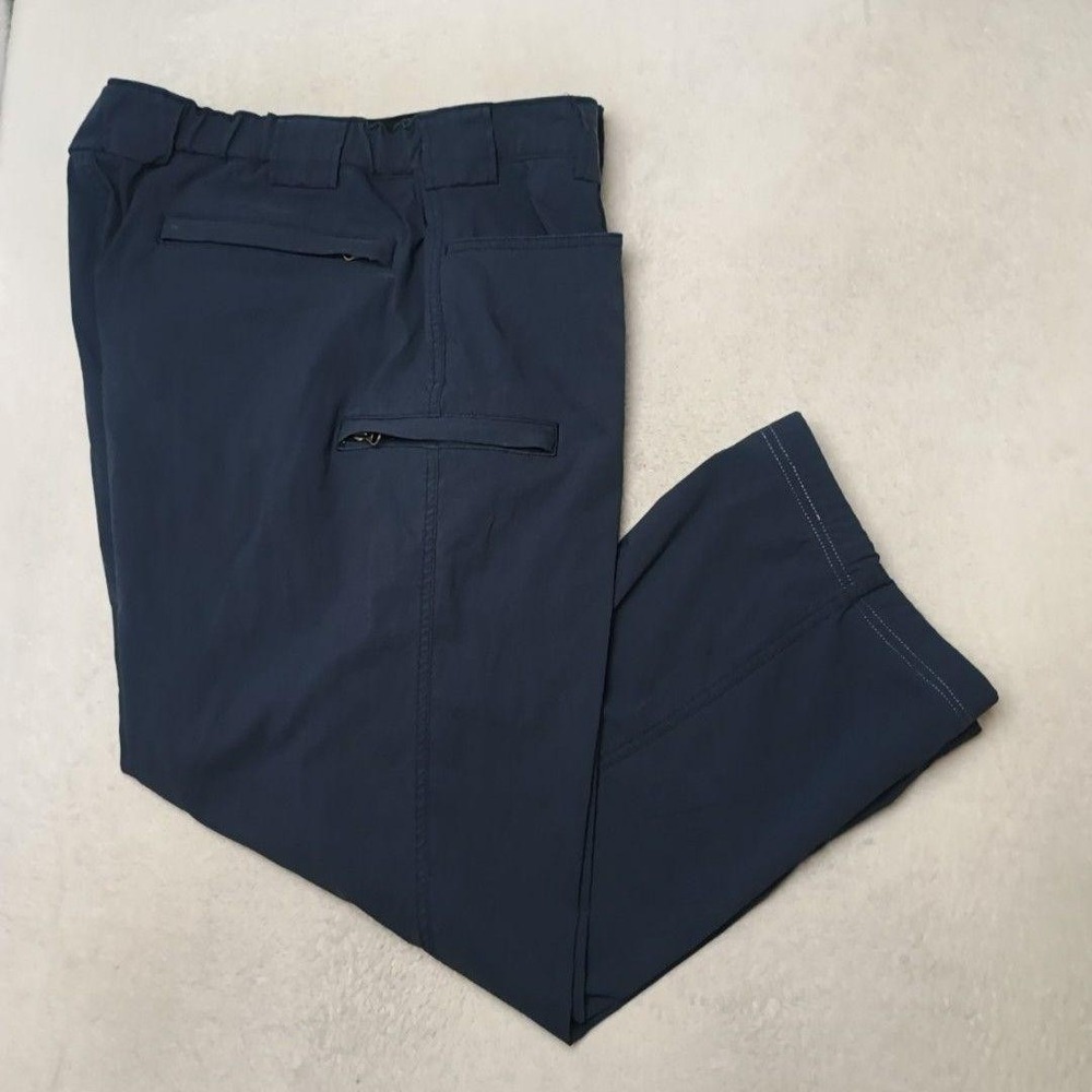 Duluth Trading Pants Men 38x30 Blue Cargo Dry on the Fly Fishing Stretch Relaxed